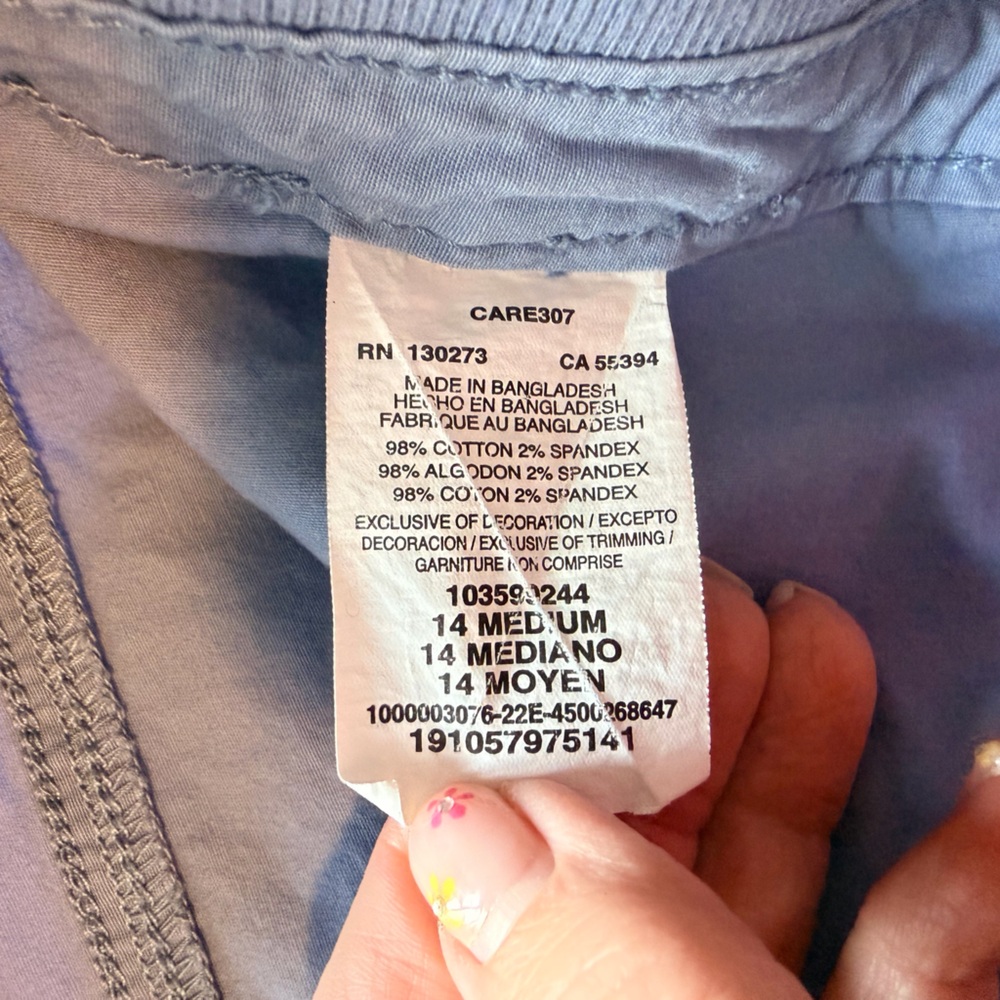 Lee Women's Slate Blue Cargo Bermuda Shorts - Picture 6 of 10